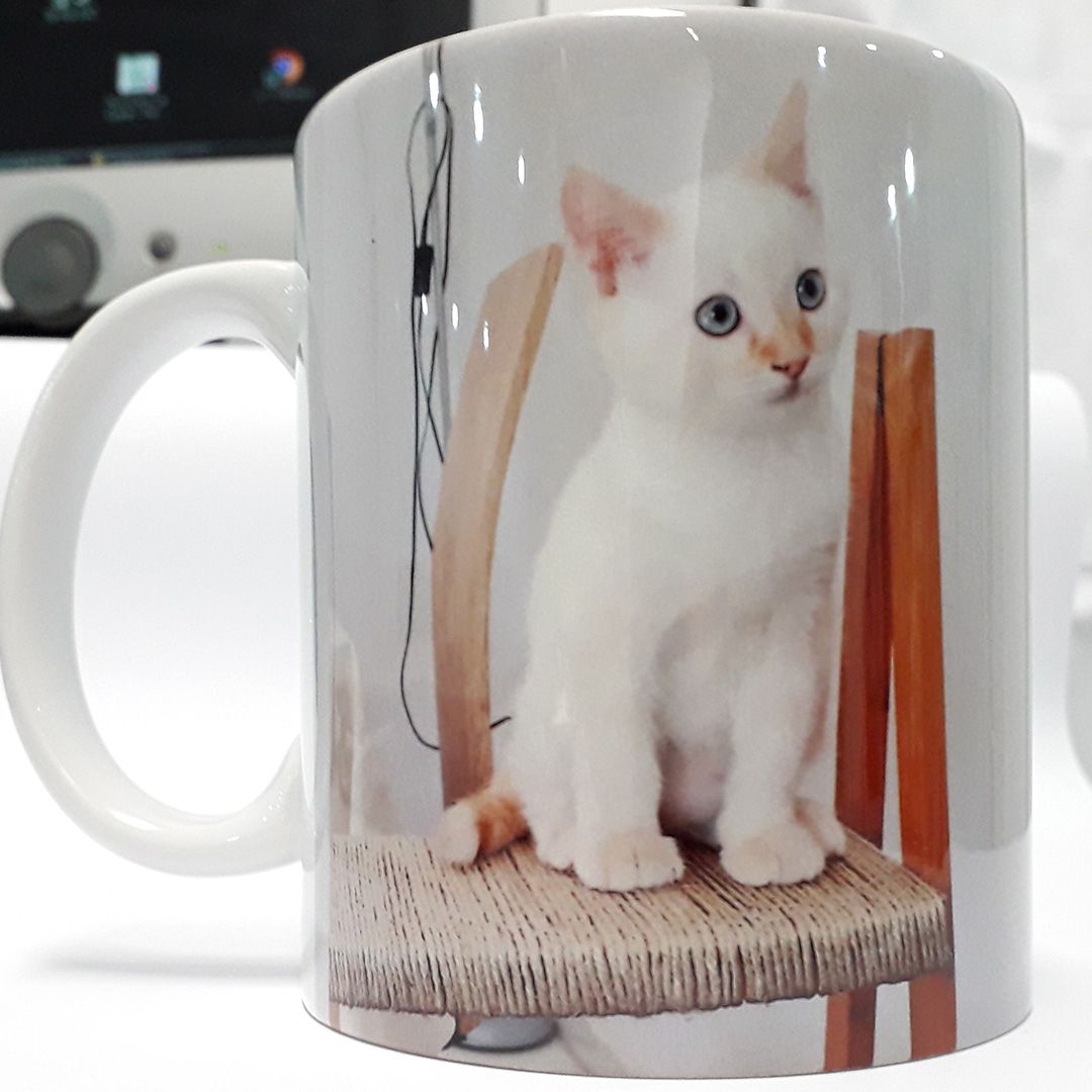 Taza de cerámica blanca - Imagen 3