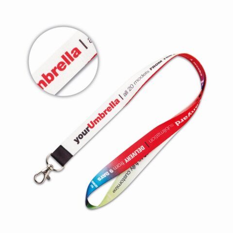 Lanyard de poliéster impreso en sublimación