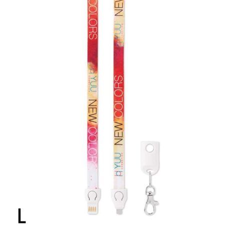 Lanyard y cable cargador 2 en 1