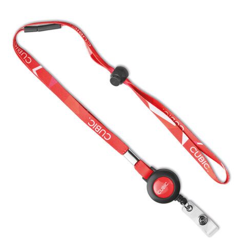 Lanyard con porta tarjetas extensible