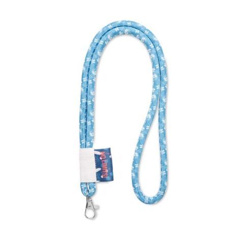Lanyard cordón a todo color con etiqueta tejida