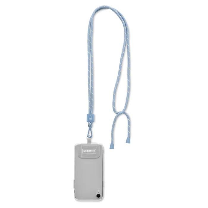 Cordón cruzado porta teléfono hecho de poliéster 2-tonos - Imagen 11