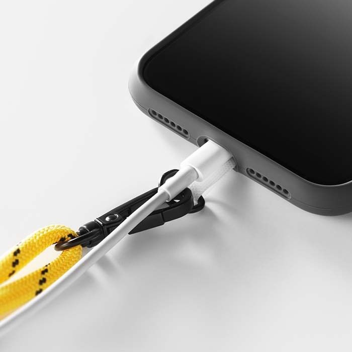 Cordón cruzado porta teléfono hecho de poliéster 2-tonos - Imagen 5