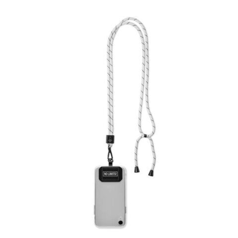 Cordón cruzado porta teléfono hecho de poliéster 2-tonos