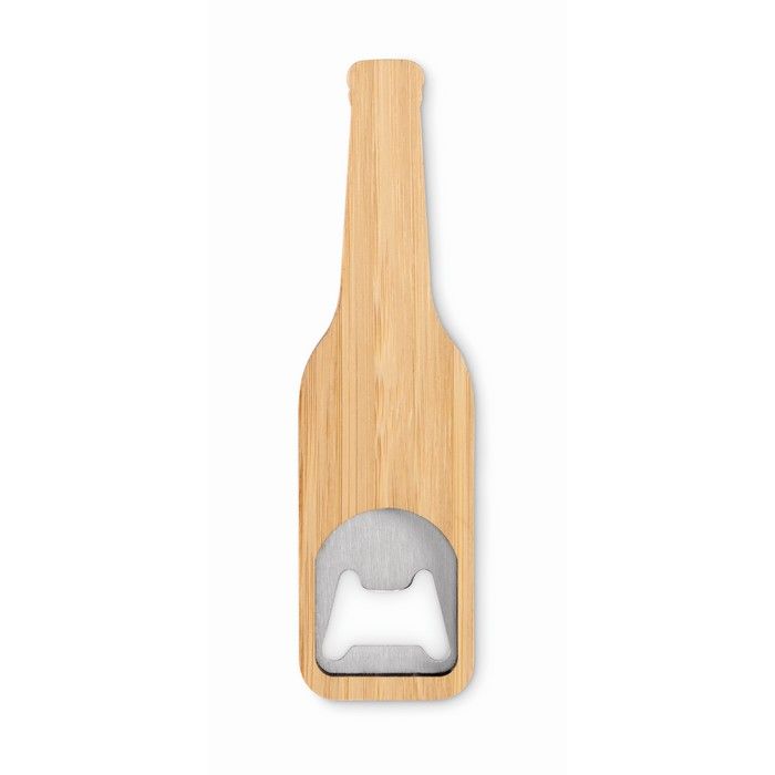 Abrebotellas magnético de bambú personalizado - Imagen 4