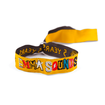 Pulsera de poliéster con logo tejido