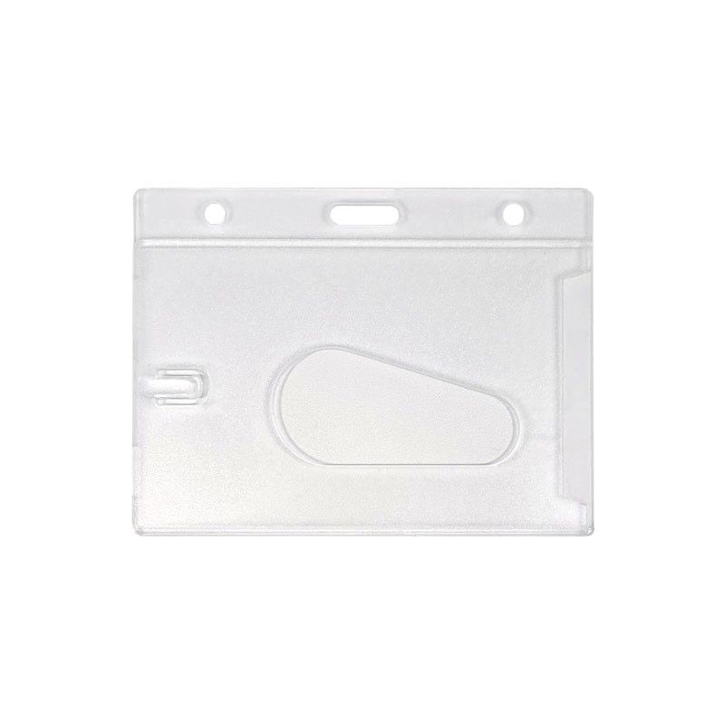 Porta credencial esmerilado para 1 tarjeta - (Pack de 25 unidades)