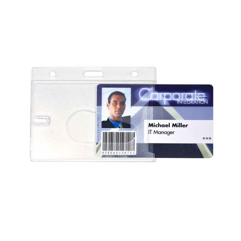 Porta credencial esmerilado para 1 tarjeta - (Pack de 25 unidades) - Imagen 4
