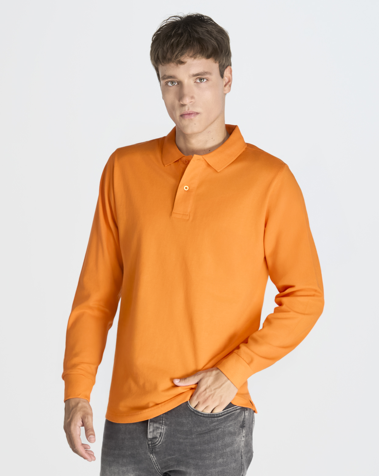 Regular Polo LS Man Algodón 210 g/m² JHK