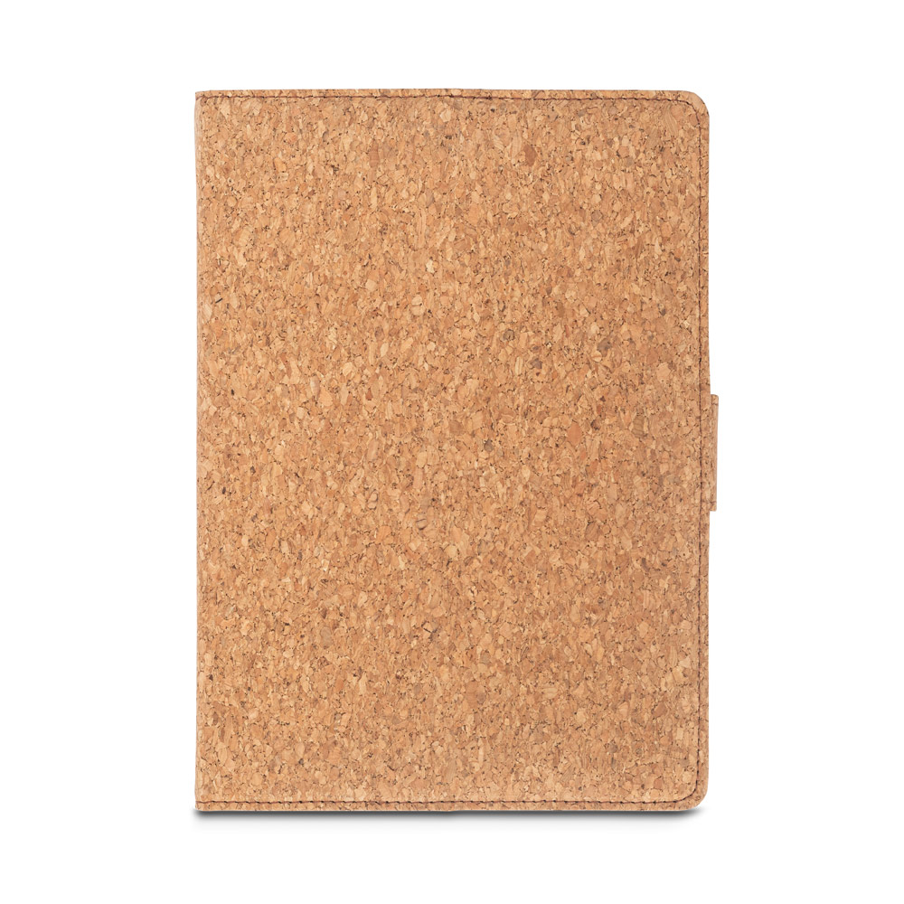 Libreta A5 de corcho y poliéster reciclado (100% rPET) con bloc de notas extraíble Dingfield - Imagen 4